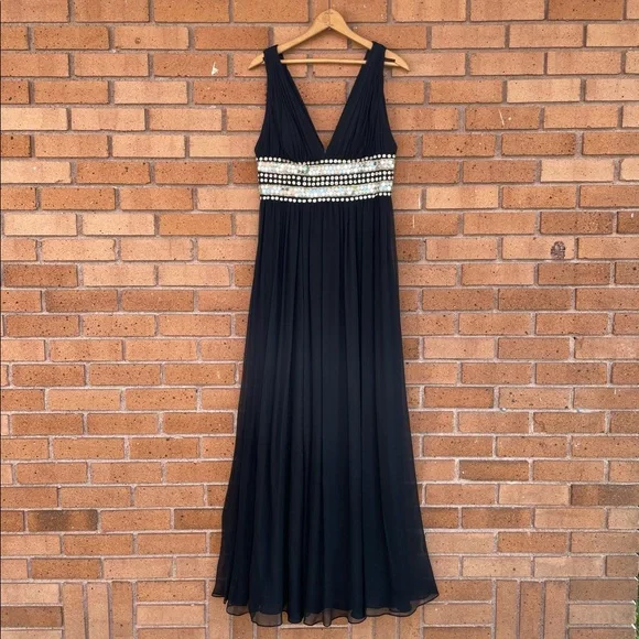 chinese dress ladies Printed Chiffon Gathered Silk Maxi Dress main image 1